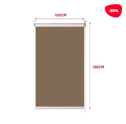 CORTINA ROLLER BLACK-OUT CAFÉ OSCURO 100X180CM - 1