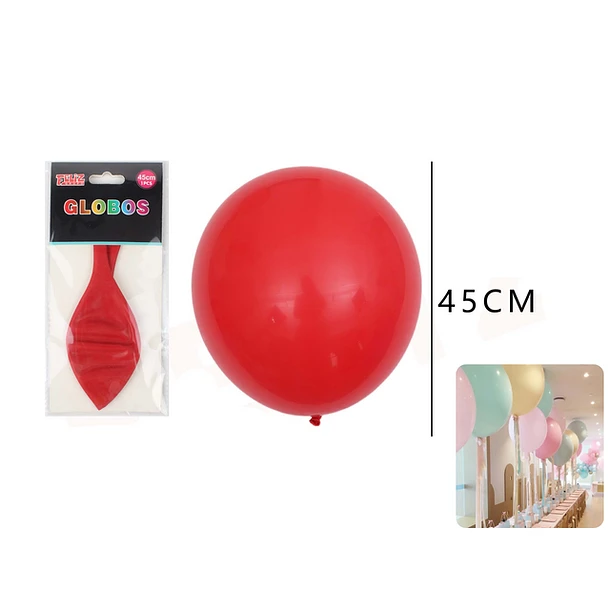 GLOBO ROJO 45 CM - 1
