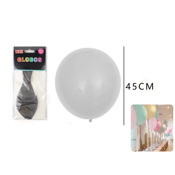 GLOBO PLATEADO 45 CM - 1