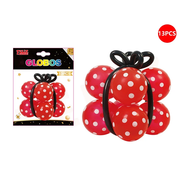 SET GLOBOS REGALO ROJO 13 PCS - 1