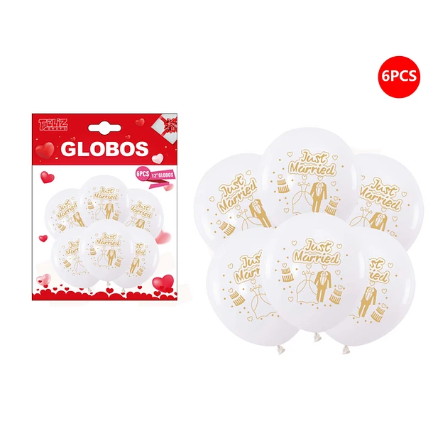 SET GLOBOS MATRIMONIO 6 PCS - 1