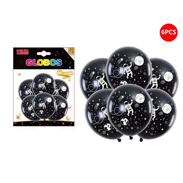 SET GLOBOS ASTRONAUTA 6 PCS - 1