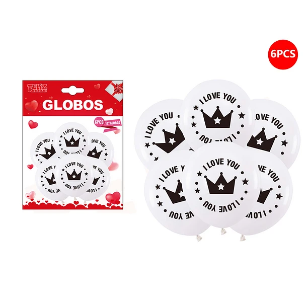 SET GLOBOS I LOVE YOU 6 PCS - 1