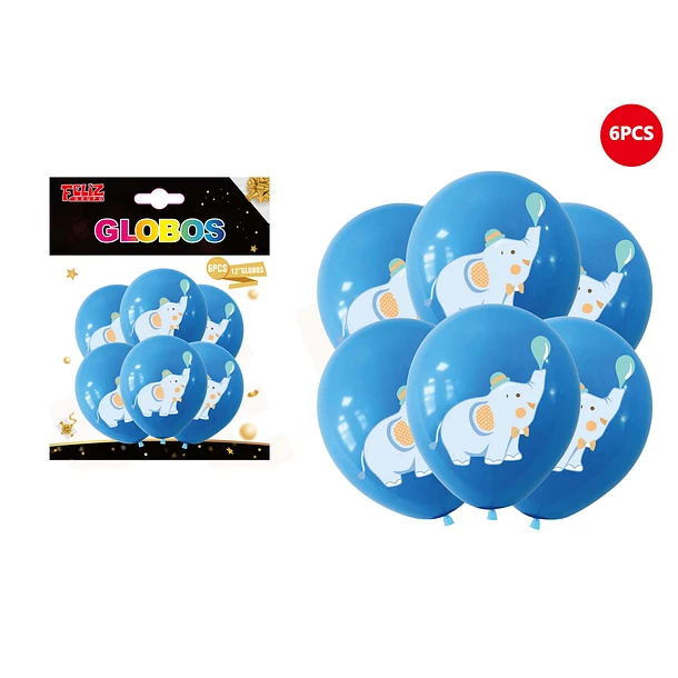SET GLOBOS ELEFANTE 6 PCS - 1