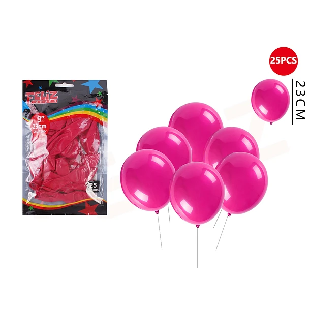 GLOBO BURDEO 23 CM 25 PCS - 1