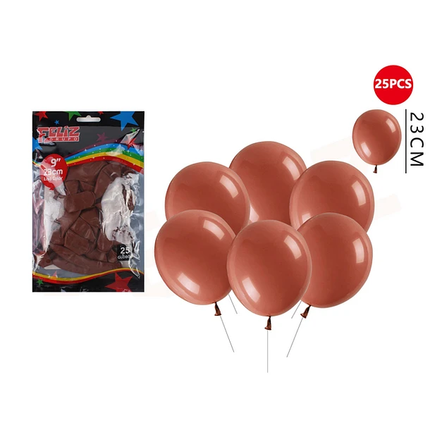 GLOBOS CAFE 23 CM 25 PCS - 1