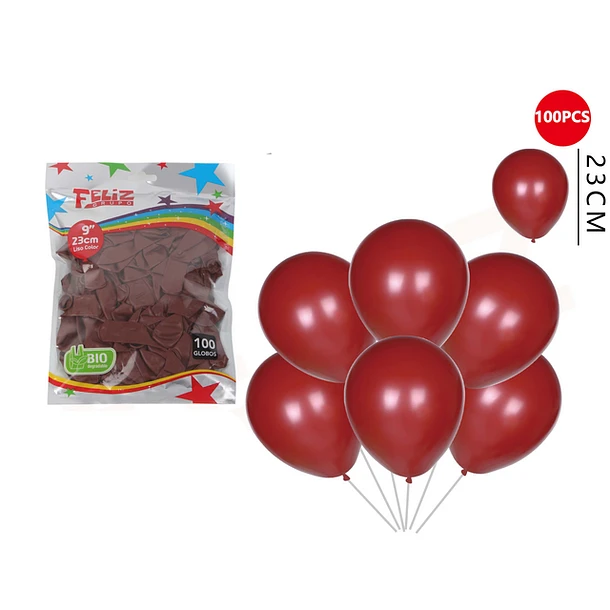 GLOBOS CAFE 23 CM 100 PCS - 1