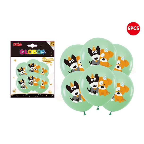 SET DE GLOBOS PERRITOS 6PCS - 1