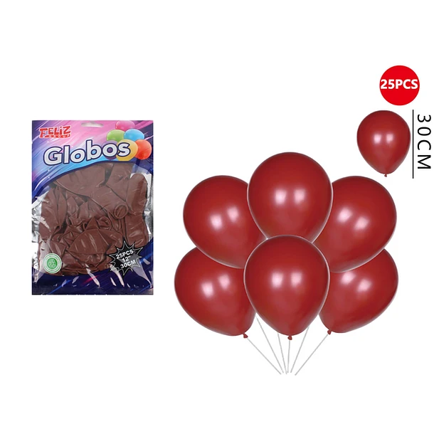GLOBOS CAFÉ 30CM 25PCS - 1