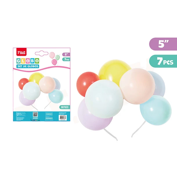 CINTILLO CON GLOBOS MULTICOLOR - 1