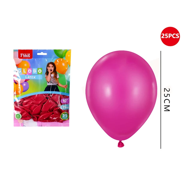 GLOBOS FUCSIA 25 CM 25 PCS - 1