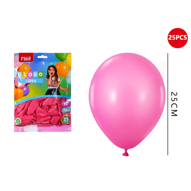 GLOBOS FUCSIA 25 25 PCS - 1