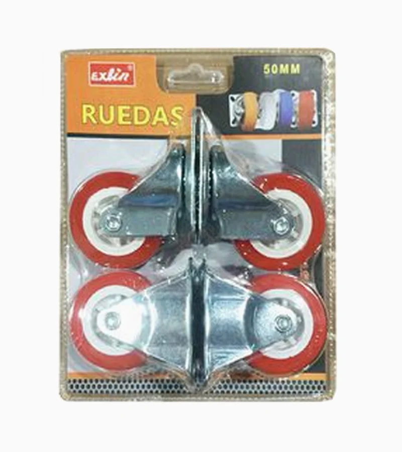 RUEDA DE ESQUINA MÓVIL ROJA - 1