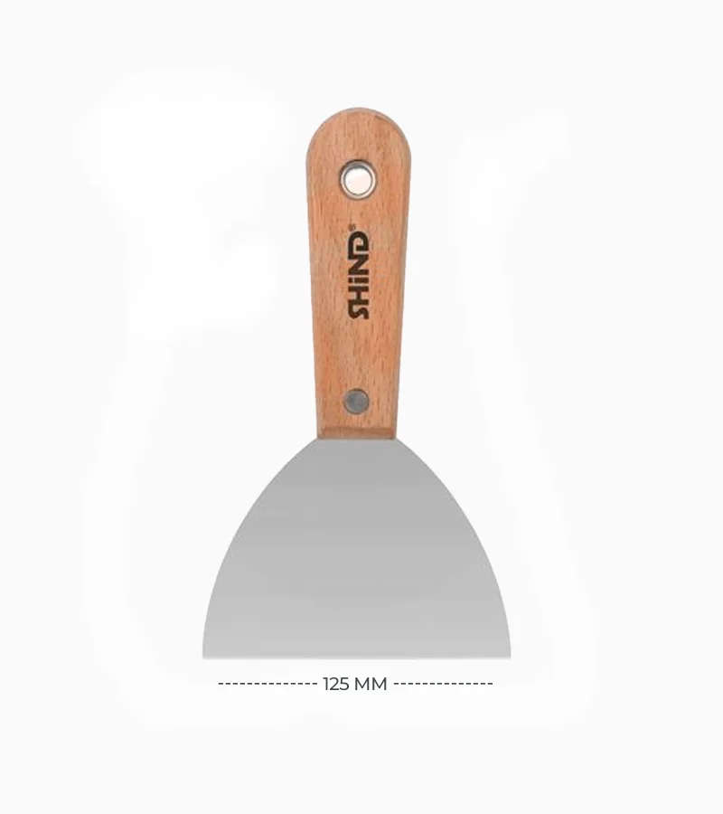 ESPÁTULA MANGO DE MADERA 125 MM - 1