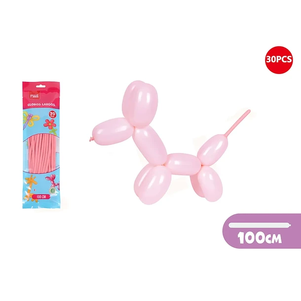GLOBOS LARGOS ROSA 100CM 30PCS - 1