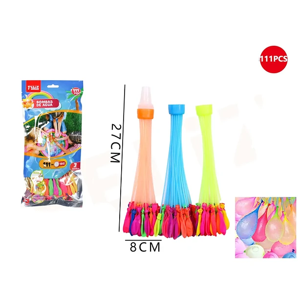 BOMBAS DE AGUA KIT 27CM 111PCS - 1