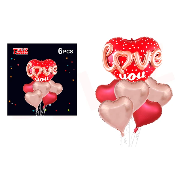 SET GLOBOS LOVE YOU RELIEVE - 1