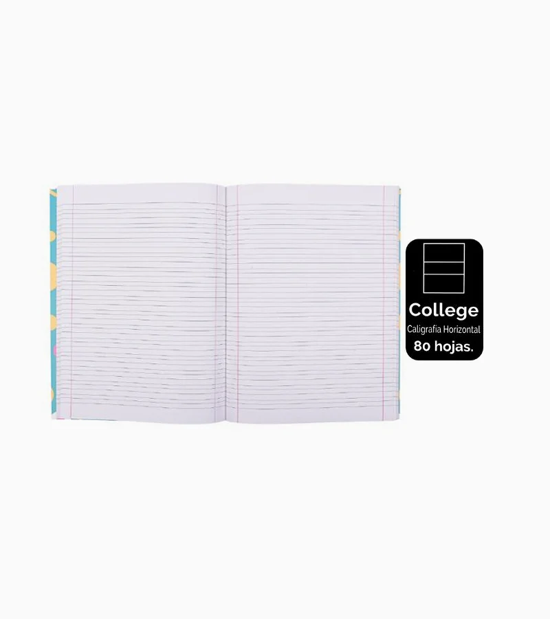 PACK X 8 CUADERNOS COLLEGE CALIGRAFÍA HORIZONTAL 80 HOJAS - 1