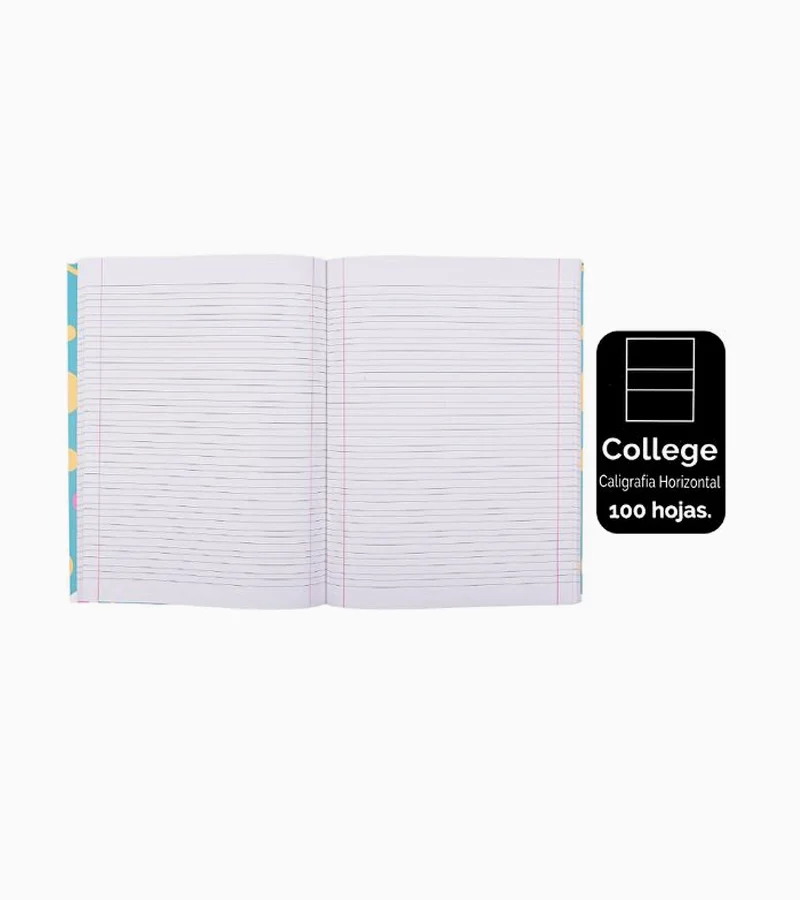 PACK X 8 CUADERNOS COLLEGE CALIGRAFÍA HORIZONTAL 100 HOJAS - 1