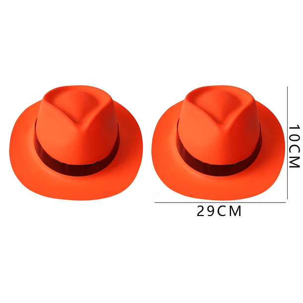 GORRO FIESTA NARANJA FLÚOR 29X10CM - 1