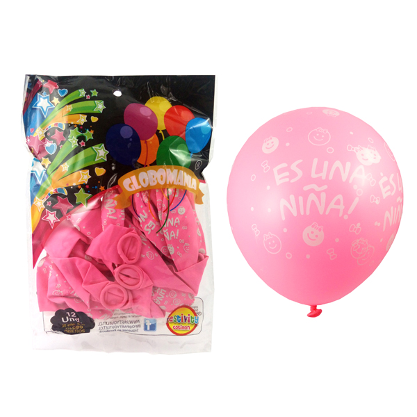 GLOBO 12 IMPRESO A NENA X 12 UNI - 1