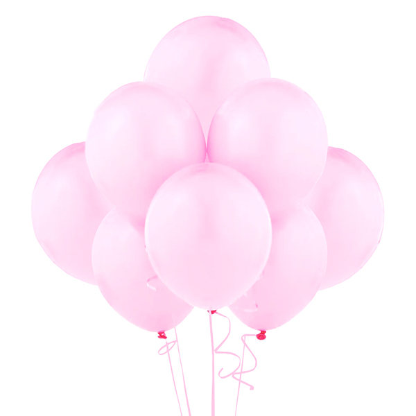 GLOBO 12 PASTEL ROSADO X12 UNI - 1