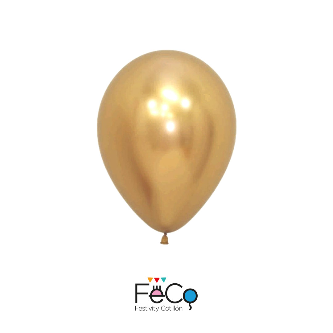 GLOBO 5 CHROME DORADO X25 UNID - 1