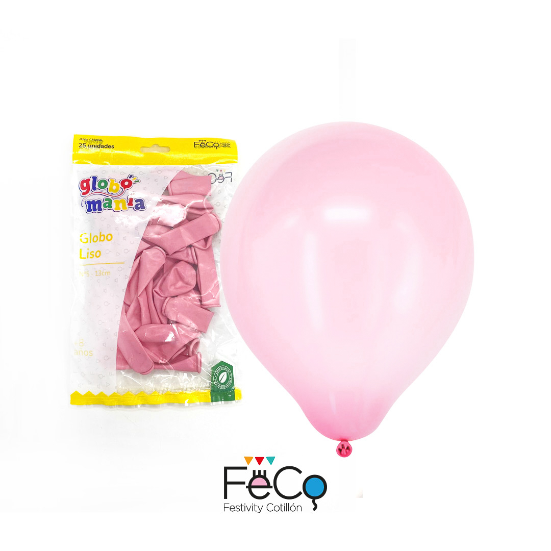 GLOBO 5 PASTEL FUCCIA X25 UNID - 1