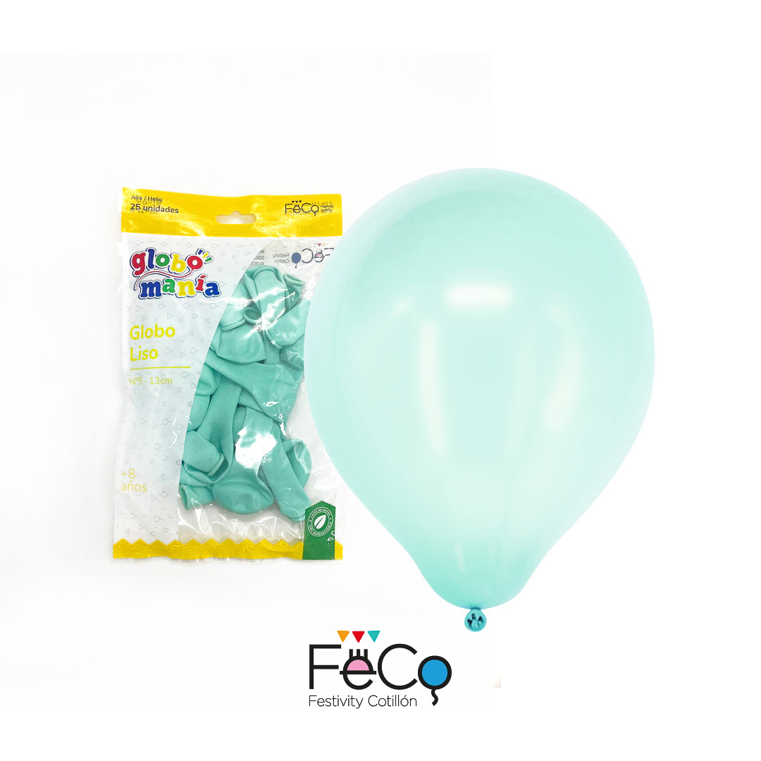 GLOBO 5 PASTEL MENTA X25 UNID - 1