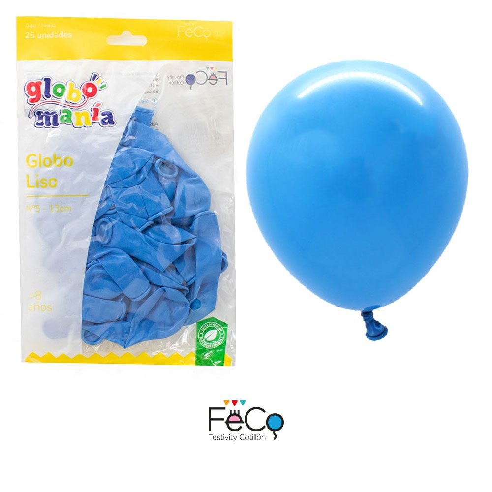 GLOBO 5 STANDAR CELESTE X25 UNI - 1