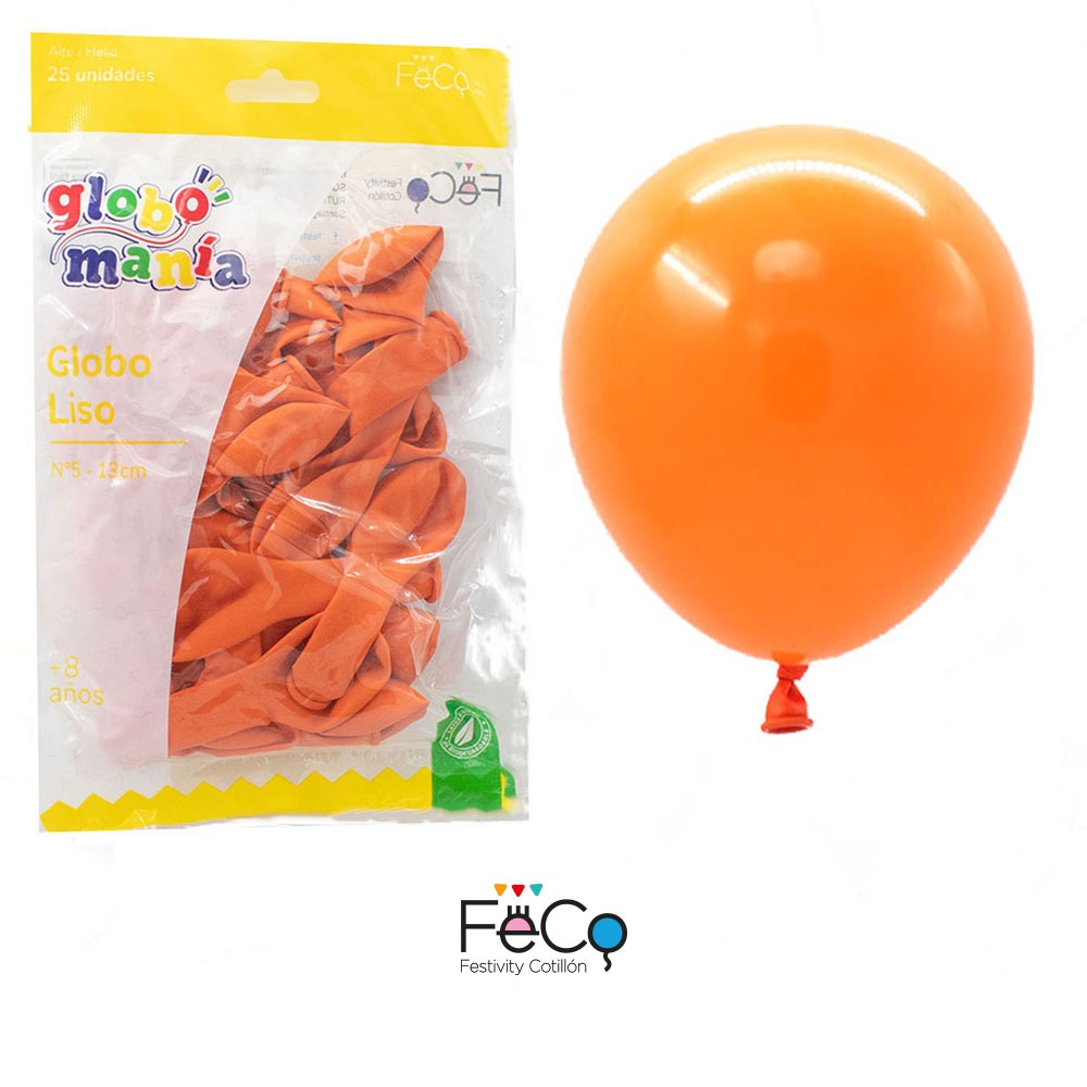 GLOBO 5 STANDARD NARANJO X25 UNI - 1