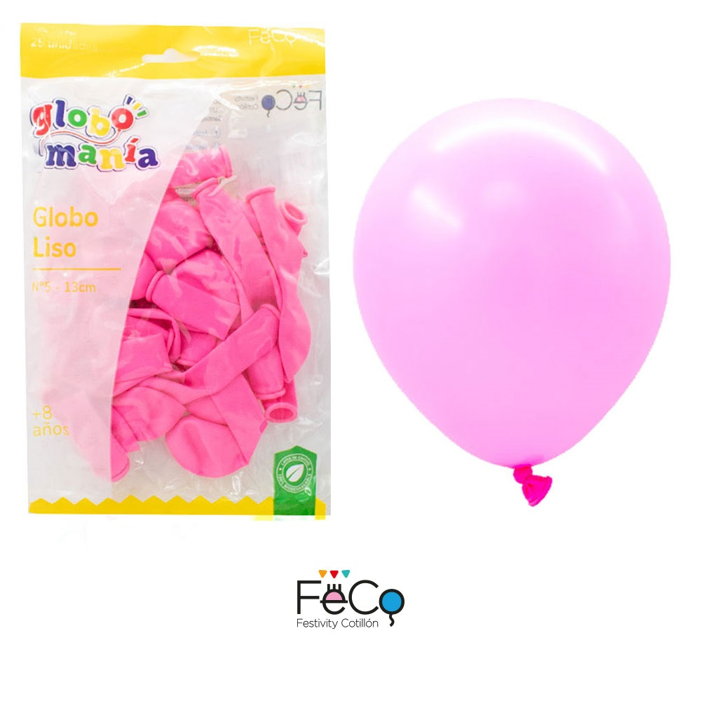 GLOBO 5 STANDARD ROSADO X25 UNI - 1