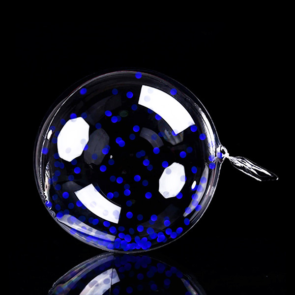 GLOBO BURBUJA 18' CONFETTI AZUL X1 UNI - 1