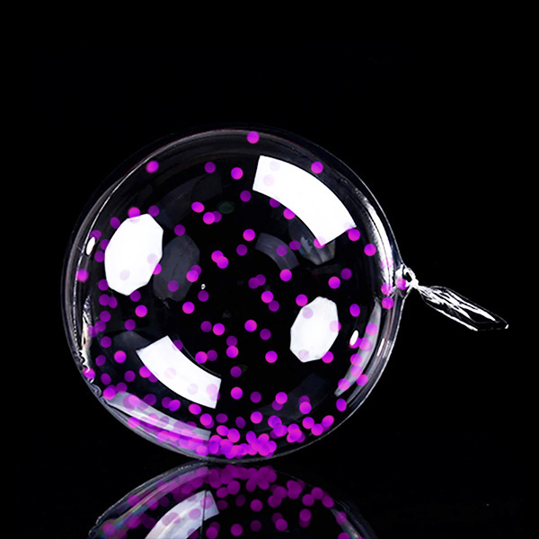 GLOBO BURBUJA 18' CONFETTI FUCSIA X1 UNI - 1