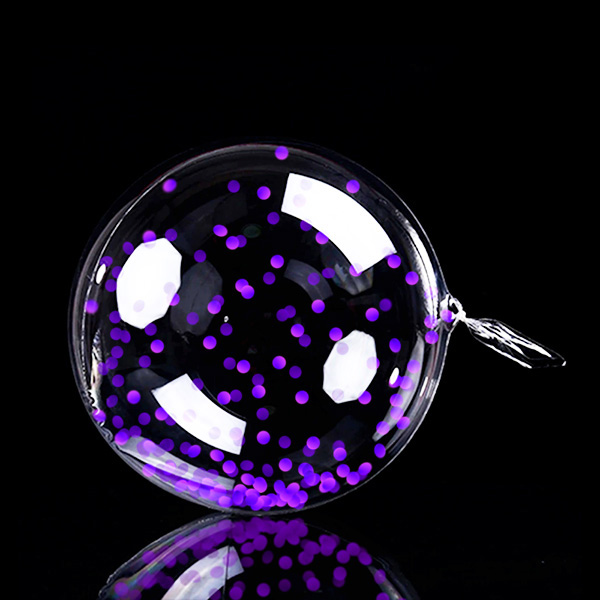 GLOBO BURBUJA 18' CONFETTI MORADO X1 UNI - 1