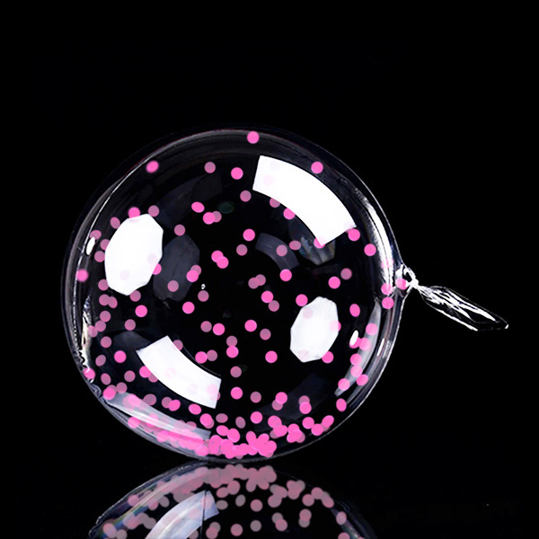 GLOBO BURBUJA 18' CONFETTI ROSADO X1 UNI - 1