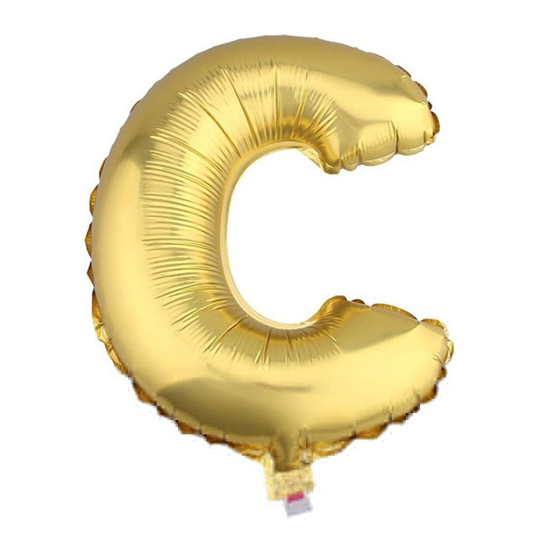GLOBO METALICO 26 DORADO LETRA C X1 UNI - 1