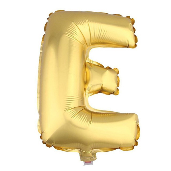 GLOBO METALICO 26 DORADO LETRA E X1 UNI - 1