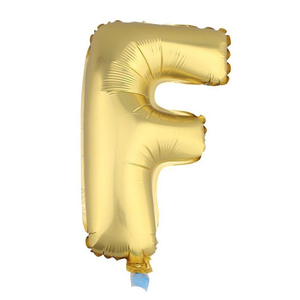 GLOBO METALICO 26 DORADO LETRA F X1 UNI - 1
