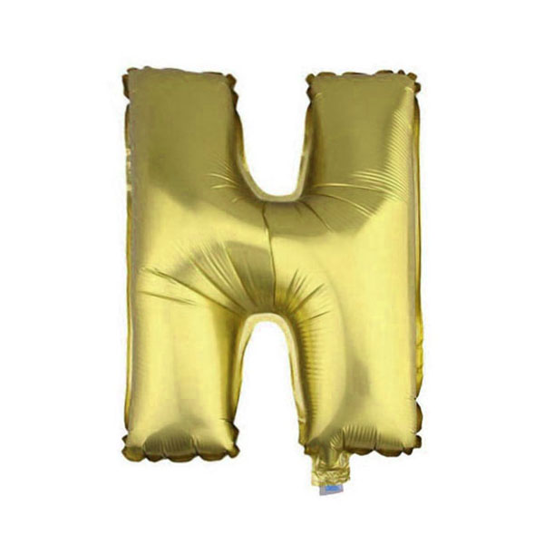 GLOBO METALICO 26 DORADO LETRA H X1 UNI - 1