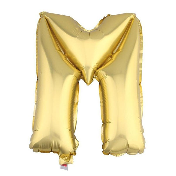 GLOBO METALICO 26 DORADO LETRA M X1 UNI - 1