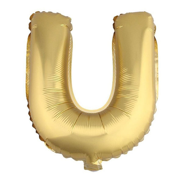 GLOBO METALICO 26 DORADO LETRA U X1 UNI - 1