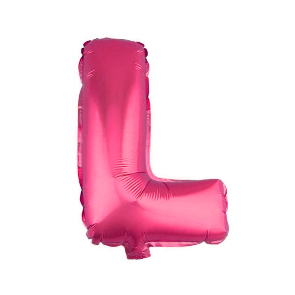 GLOBO METALICO 26 FUCSIA LETRA L X1 UNI - 1