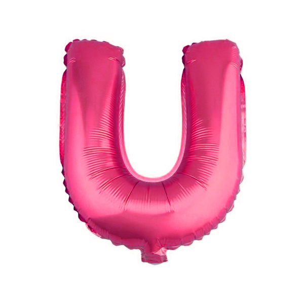 GLOBO METALICO 26 FUCSIA LETRA U X1 UNI - 1