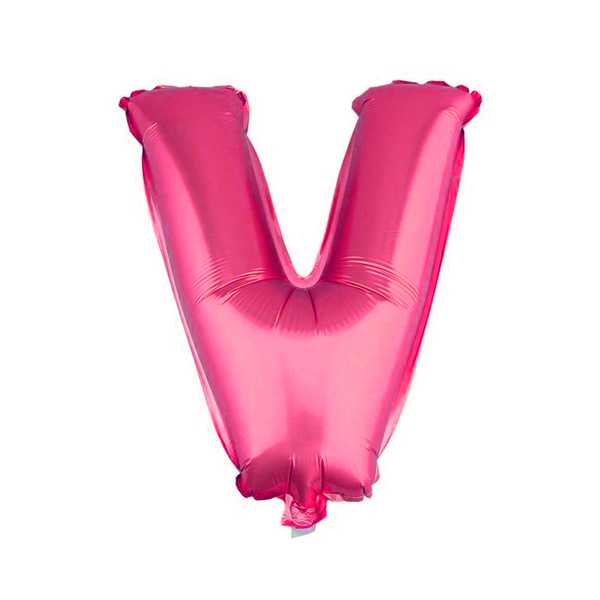 GLOBO METALICO 26 FUCSIA LETRA V X1 UNI - 1