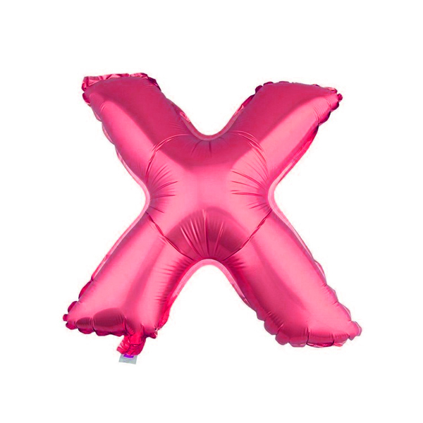 GLOBO METALICO 26 FUCSIA LETRA X X1 UNI - 1