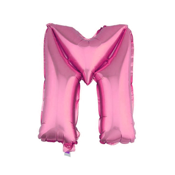 GLOBO METALICO 26 ROSADO LETRA M X1 UNI - 1