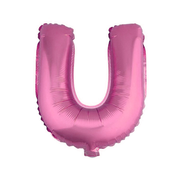 GLOBO METALICO 26 ROSADO LETRA U X1 UNI - 1