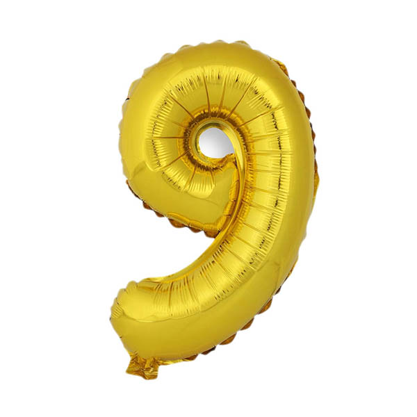 GLOBO METALICO 26 DORADO N° 9 X1 UNI - 1