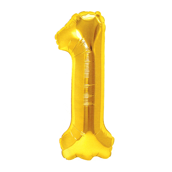 GLOBO METALICO 32 DORADO N° 1 X1 UNI - 1